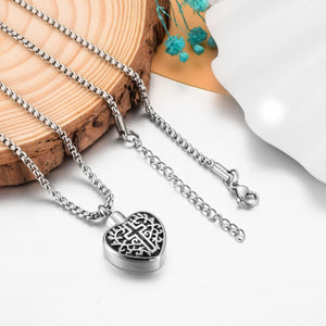 Heart and Cross Cremation Pendant Jewelry
