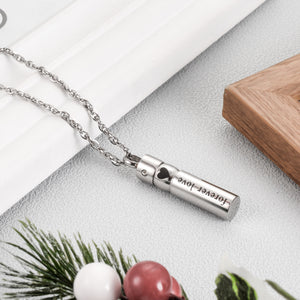 Cylinder Heart Cremation Necklace Jewelry