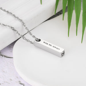 Simple Bar Cremation Necklace