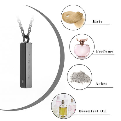 Memorial Cremation Ashes Necklace Bar-Engraving