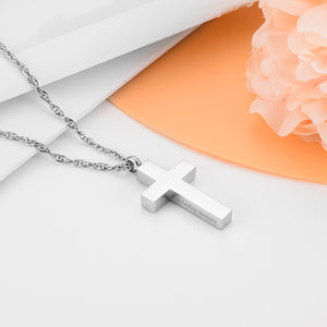 Cross Cremation Pendant Necklace for Ashes