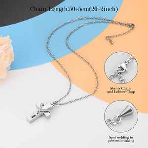 Cross Cremation Pendant Jewelry for Mom/ Dad