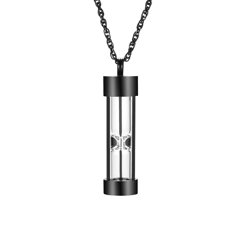 Glass Cylinder Cremation Pendant Jewelry