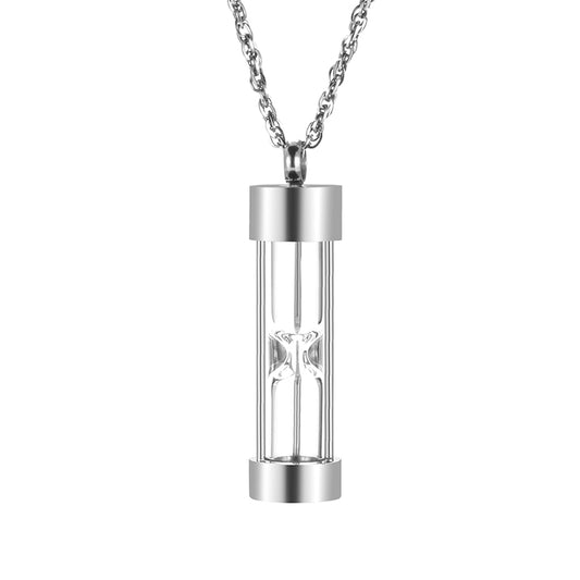 Glass Cylinder Cremation Pendant Jewelry