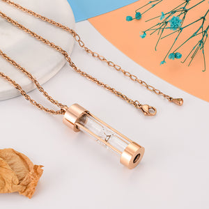 Glass Cylinder Cremation Pendant Jewelry
