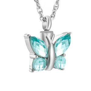 Butterfly Stainless Steel Cremation Necklace