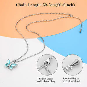 Butterfly Stainless Steel Cremation Necklace