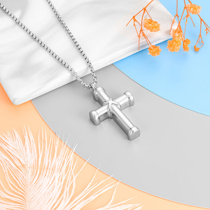 Affordable Cross Cremation Pendant Necklace