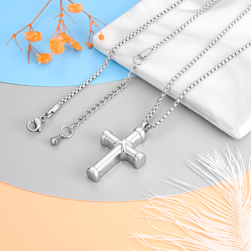Affordable Cross Cremation Pendant Necklace