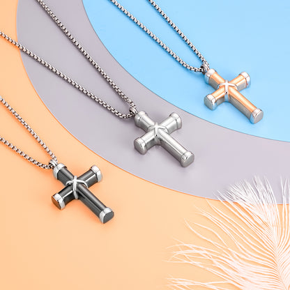 Affordable Cross Cremation Pendant Necklace