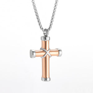 Affordable Cross Cremation Pendant Necklace