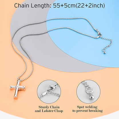 Affordable Cross Cremation Pendant Necklace