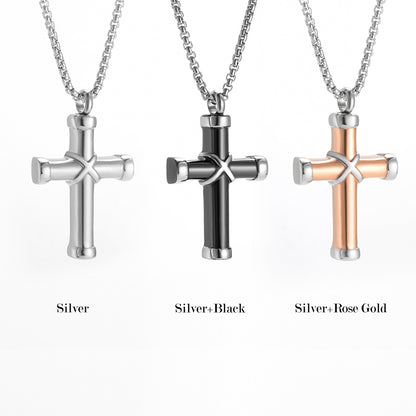 Affordable Cross Cremation Pendant Necklace