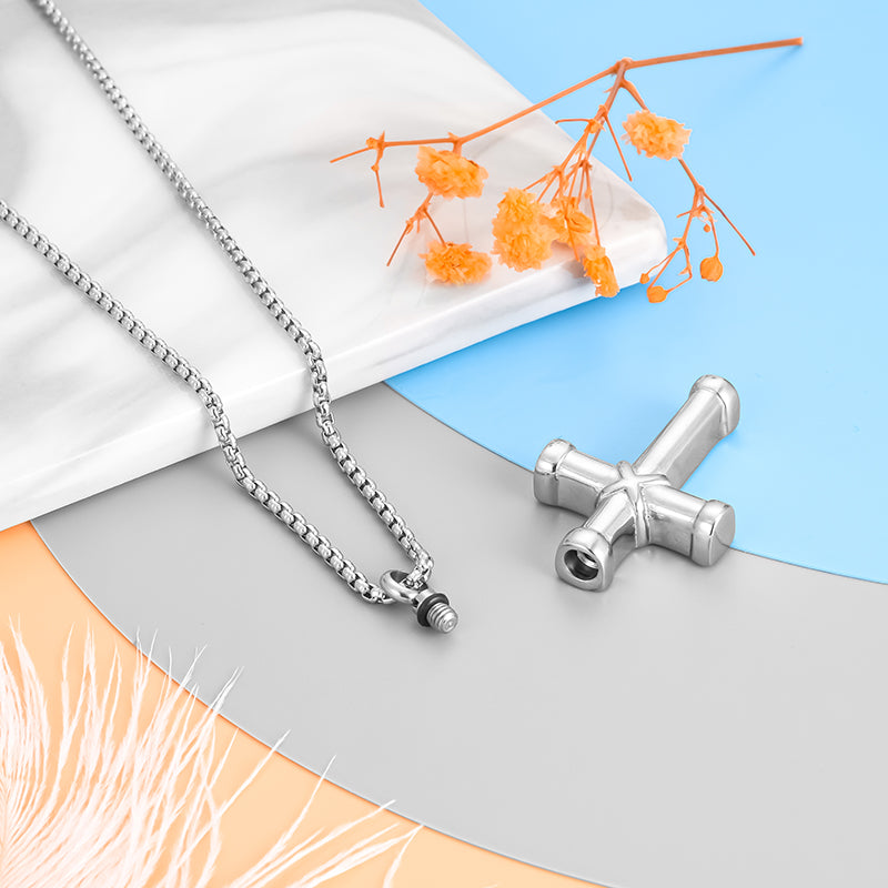 Affordable Cross Cremation Pendant Necklace