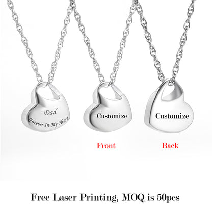 Heart Cremation Pendant Necklace