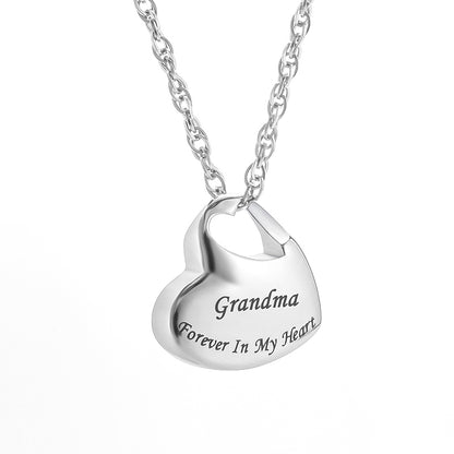 Heart Cremation Pendant Necklace