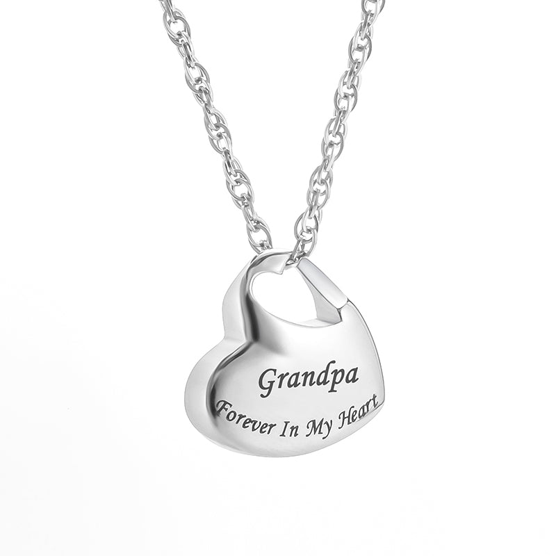 Heart Cremation Pendant Necklace