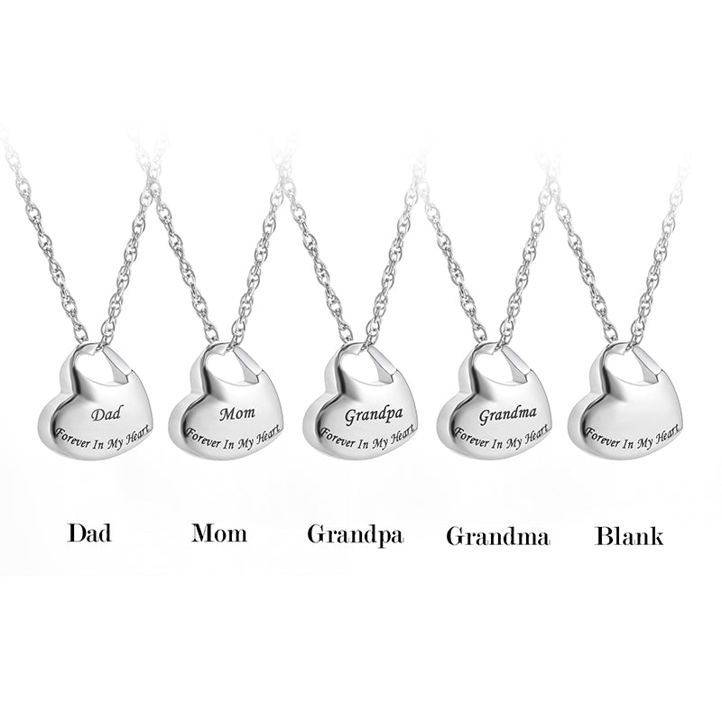 Heart Cremation Pendant Necklace