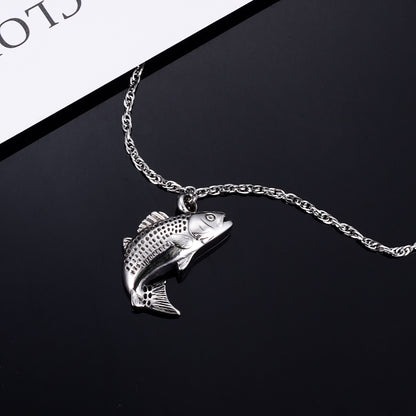 Filled Fish Cremation Necklace