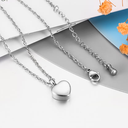 Heart Cremation Necklace for Ashes