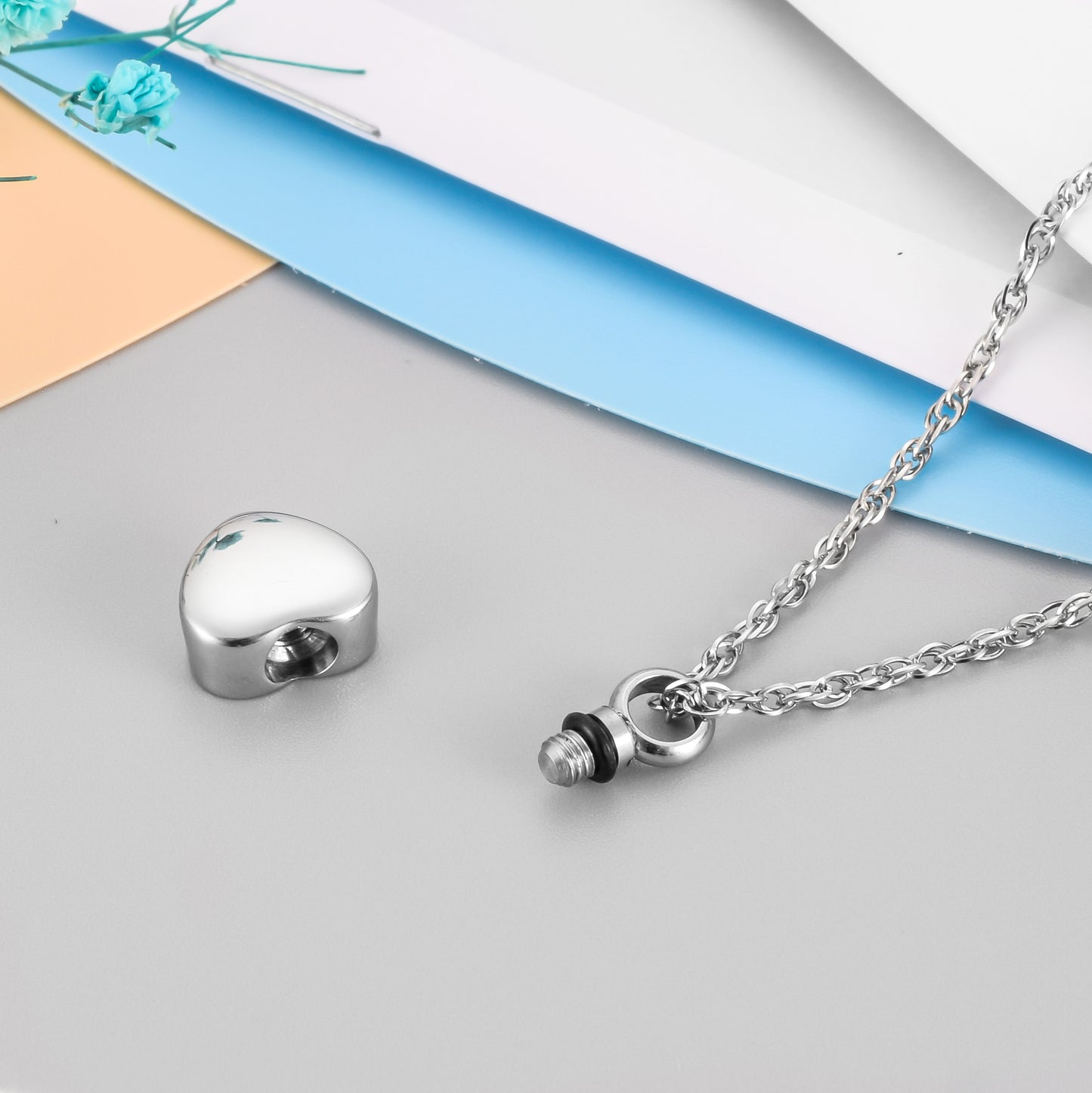 Heart Cremation Necklace for Ashes