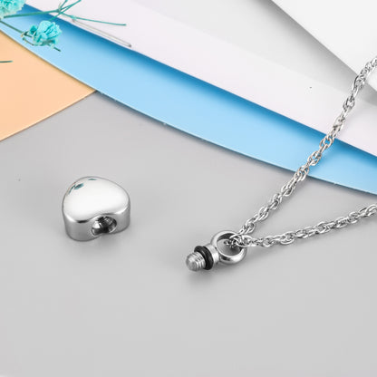 Heart Cremation Necklace for Ashes