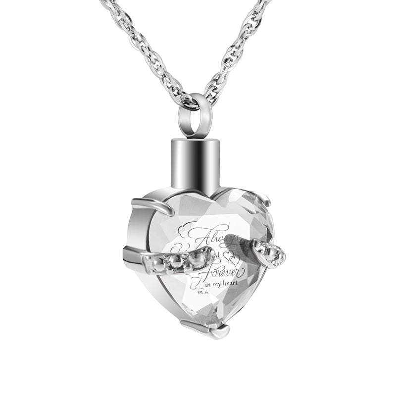 Heart  Cremation Pendant Necklace for Women