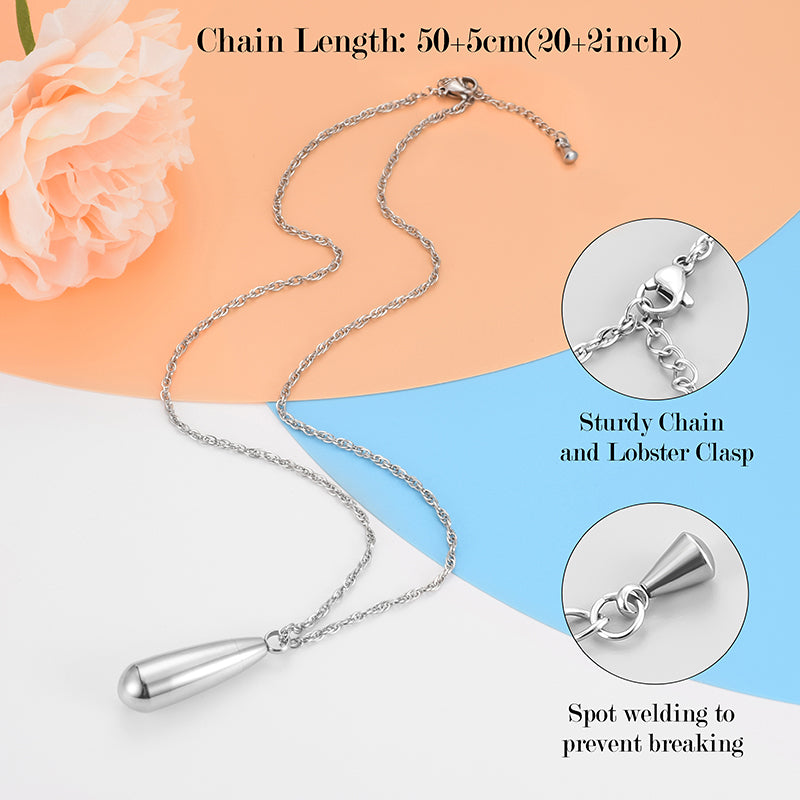 Teardrop Cremation Pendant Jewelry