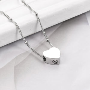 Heart Urn Necklace with Paws for Pets