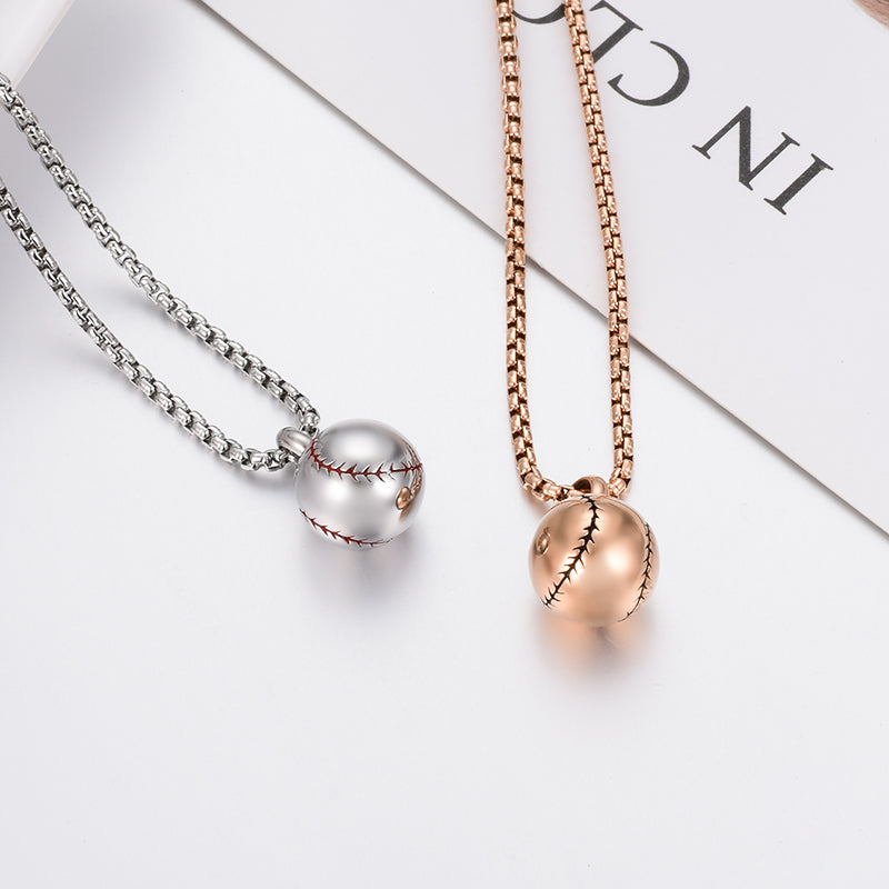 Memorial Baseball Cremation Jewelry for Ashes