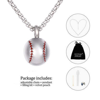 Memorial Baseball Cremation Jewelry for Ashes