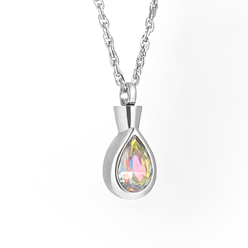 Art Teardrop Cremation Pendant - Engraving