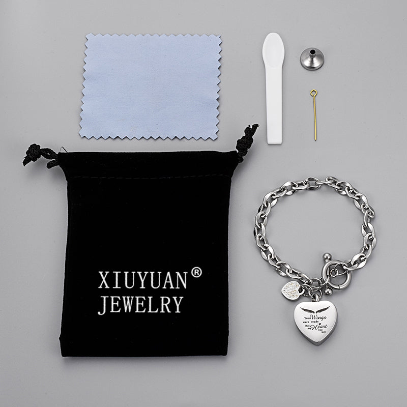 Xiuyuan Jewelry Cremation  Bracelet of Heart for Ashes