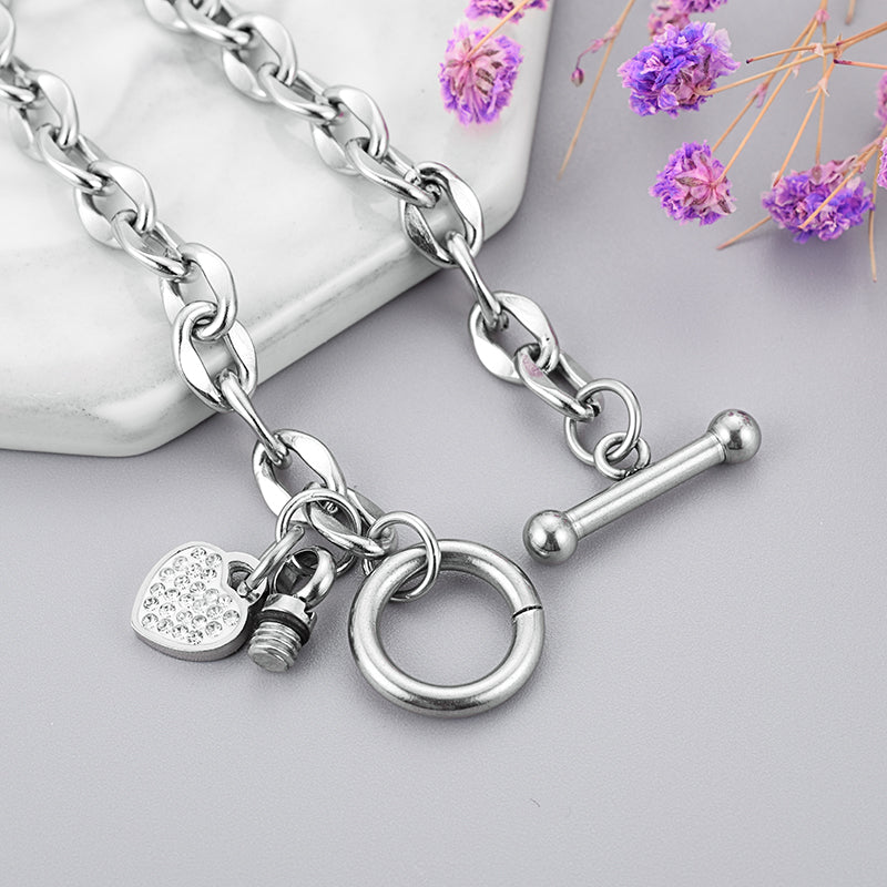 Xiuyuan Jewelry Cremation  Bracelet of Heart for Ashes