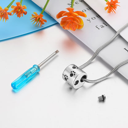 Paws Ring Filled Cremation Pendant