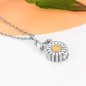 Sunflower Cremation Necklace for Ashes