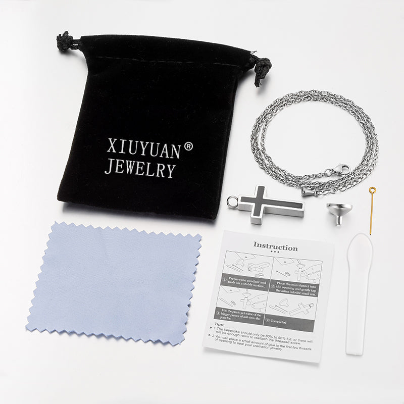 Cross Cremation Pendant Jewelry  for Men