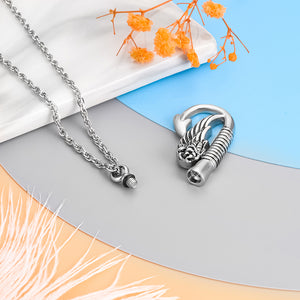 Angle Wings and Fish Hook Cremation Necklace