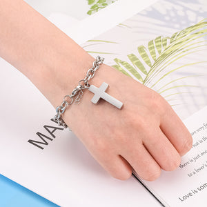 Filled Cross Cremation Bracelets