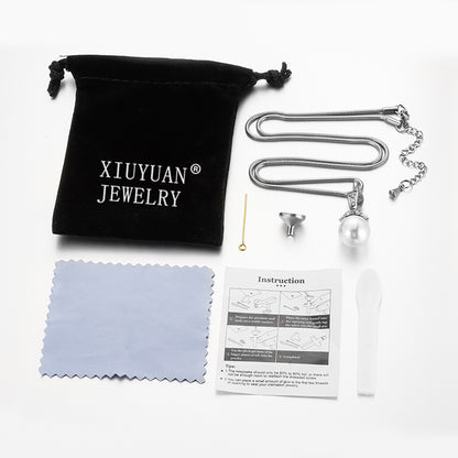 Diamond and Pearl Cremation Pendant