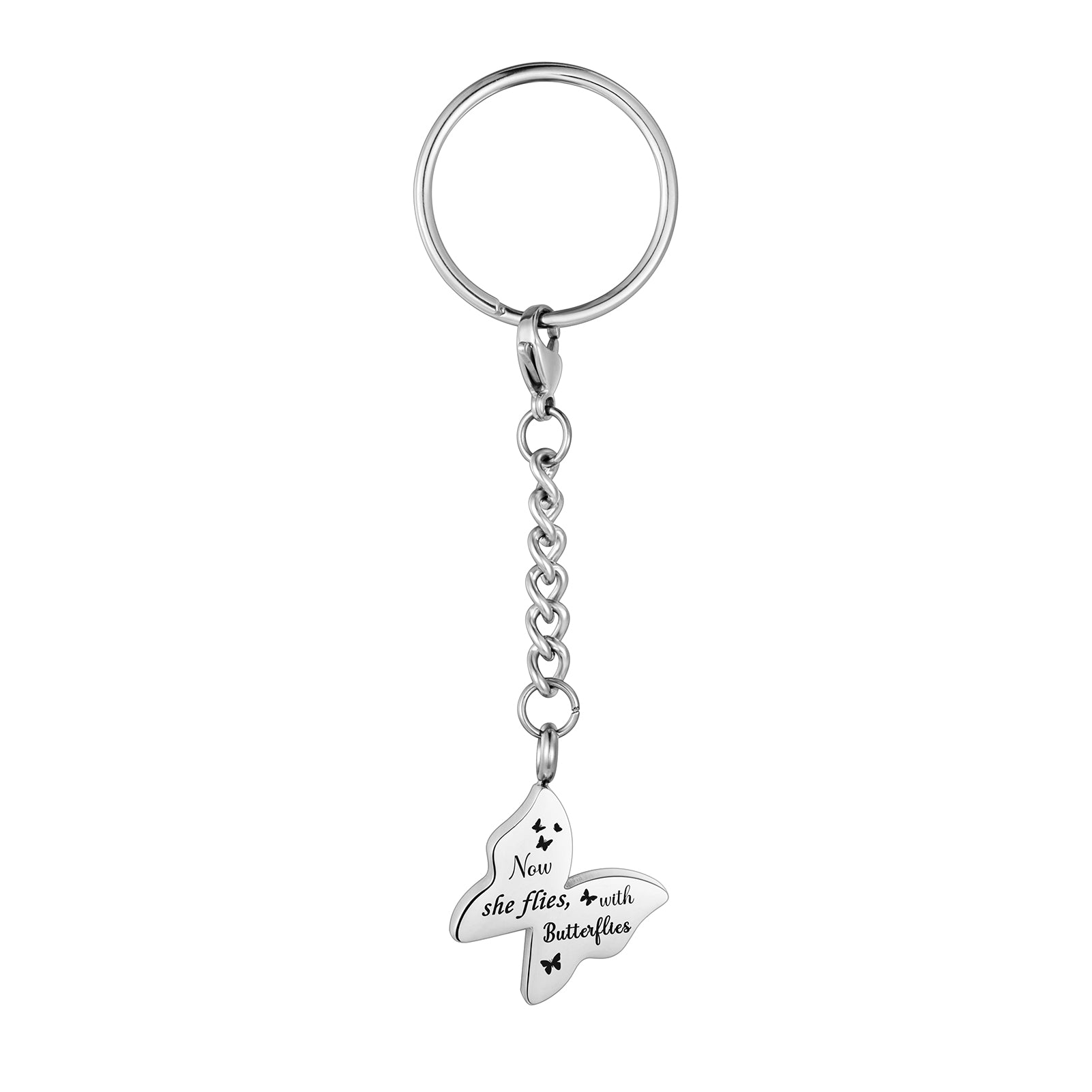 Butterfly Cremation Key Chain for Ashes