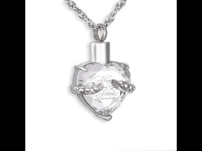 Heart  Cremation Pendant Necklace for Women