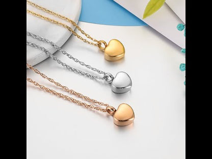 Heart Cremation Necklace for Ashes