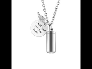 Engraving Cremation Necklace with Angle Wings