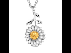 Sunflower Cremation Necklace for Ashes