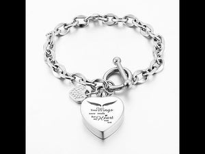 Cremation  Bracelet of Heart for Ashes