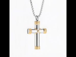 Cross Cremation Pendant for Ashes