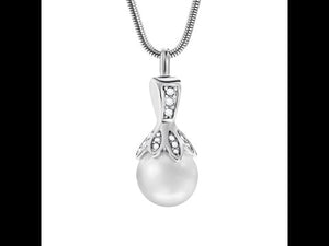Diamond and Pearl Cremation Pendant