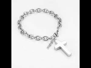 Filled Cross Cremation Bracelets